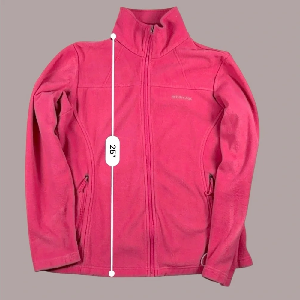 Columbia Women’s Pink Fleece Full Zip Jacket L – Style